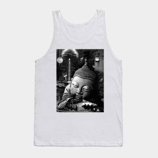 Sleeping Buddha Meditation Mindfulness Yoga Gift Lotus Peace Tank Top